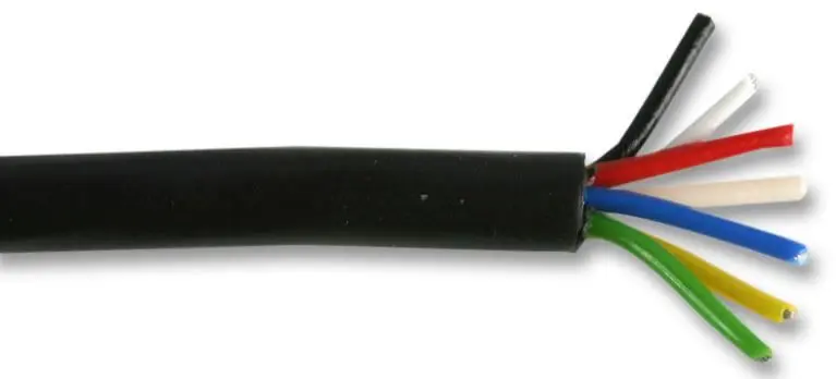 MULTICOMP PRO 7-1-9A 9-adriges ungeschirmtes Kabel, 0,1mm, schwarz, 25m