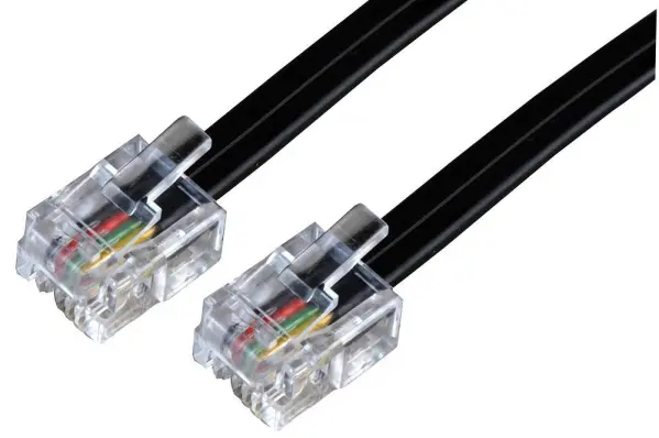 PRO SIGNAL RJ11 naar RJ11 Telefoonkabel, 10m, Zwart