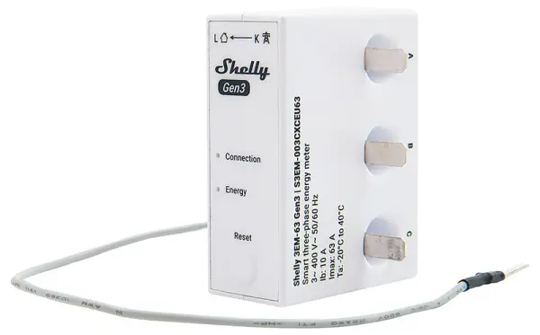 Shelly 3EM-63T Gen3 WiFi Three Phase Energy Meter