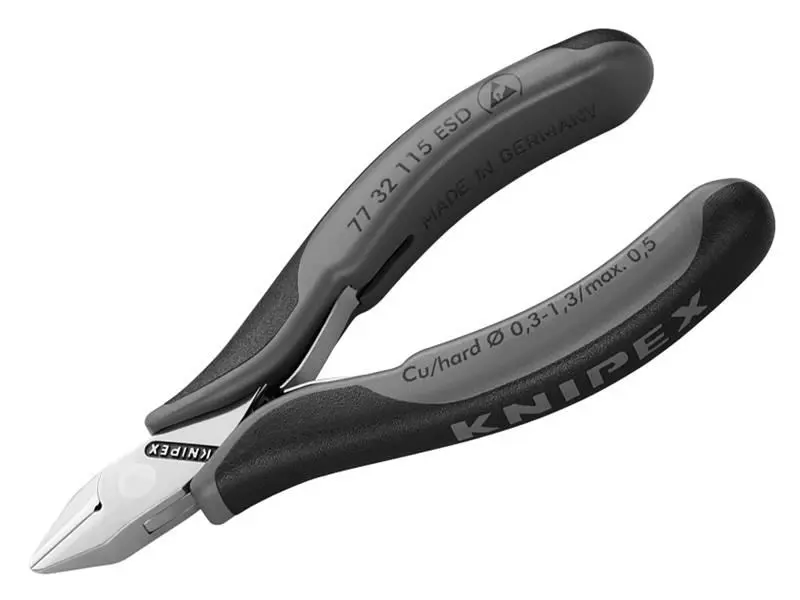 Knipex ESD Electronics Diagonal Cutters, Pointed Head, 115mm