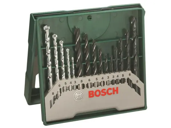 Bosch Mini-X-Line Twist Drill Bit Set, 15-Piece