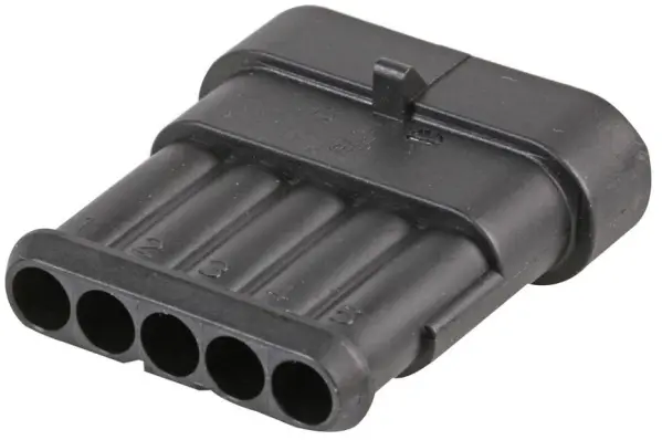 TE Connectivity 282107-1 Alojamento de 5 Vias, Saída de Cabo em 180°