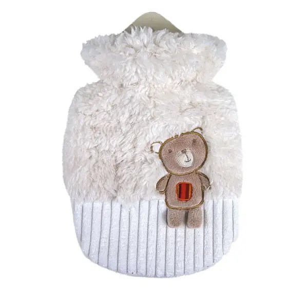 Sanger Children's Hot Water Bottle Bear Piet Fleece Cover 0.8L