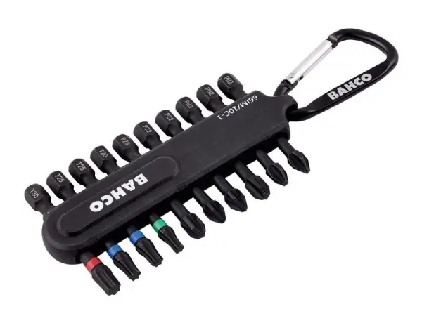 Bahco 66IM/10C-1 Heavy-Duty Torsion Bit Set, 10-Piece