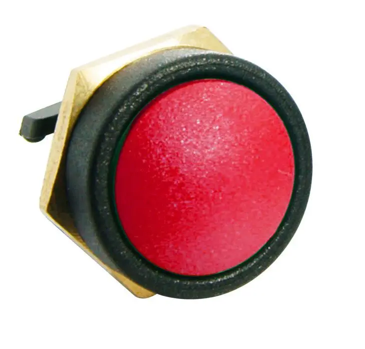 ITW SWITCHES - Suis Tekan Bulat, Merah (49-59122)