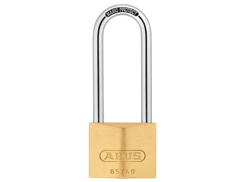 ABUS 65/40mm Brass Padlock, 63mm Shackle, Keyed Alike 406