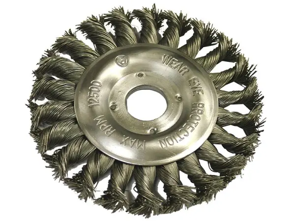 Faithfull Circular Wire Brush, 125mm x 12mm, 22.2mm Bore, 0.50mm Steel Wire