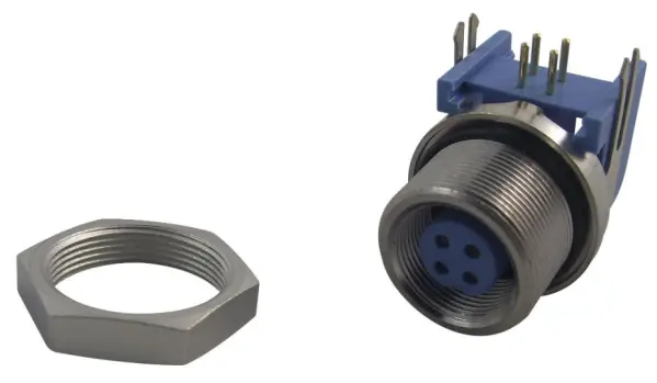 TE CONNECTIVITY Presa a Pannello T01, 4 Vie, Dorata