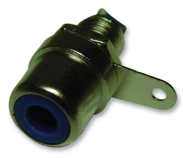 PRO SIGNAL Conector RCA Azul Metálico, 2 Contactos, 8.3mm