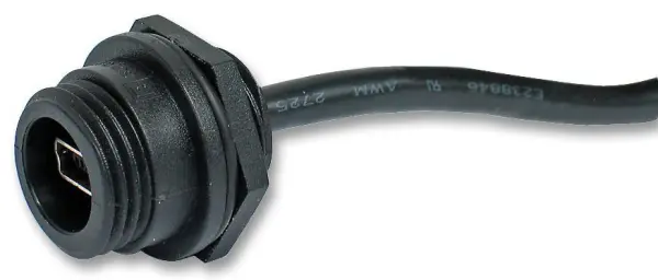 Bulgin Mini USB B Panel Mount Connector, USB 2.0, Black