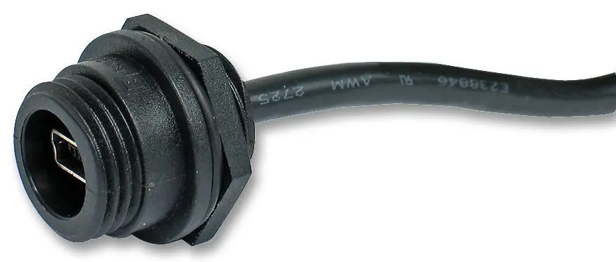 Connettore Mini USB B a Montaggio a Pannello Bulgin, USB 2.0, Nero