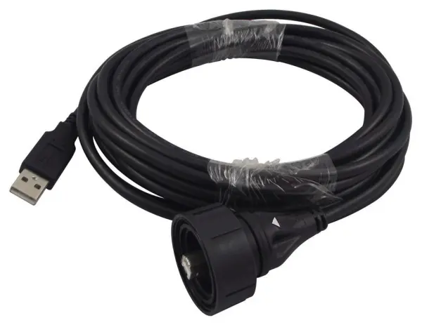 BULGIN USB B Type IP68 5m Cable, Black