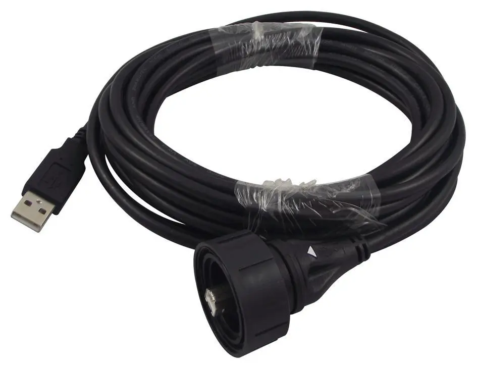 BULGIN USB B Type IP68 5m Cable, Black