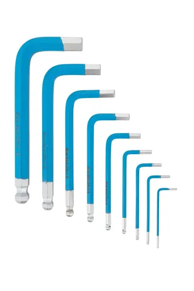 Blue Spot Tools - Komplet Kluczy Płasko-Kulistych Krótkich 9-częściowy (1,5-10m