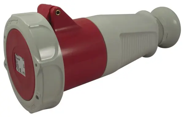 Walther 63A 415V CEE Socket, 3P+N+E, Red, IP67 Cable Mount