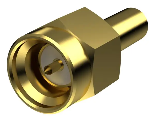 TAOGLAS SMA Male Straight RF Connector for RG174 Cable - Gold