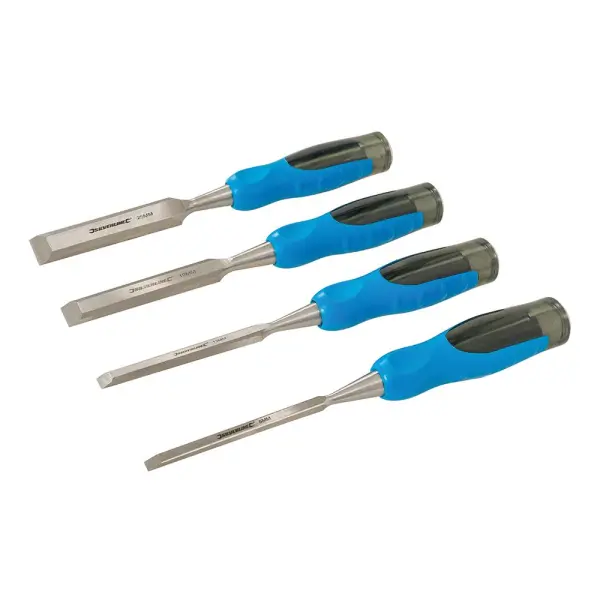 Silverline Expert Wood Chisel Set, 4-Piece, Bevel-Edged