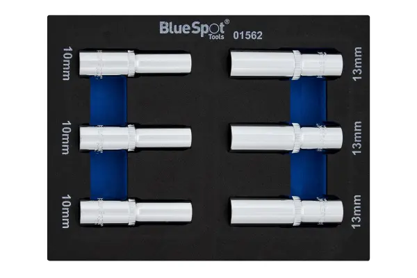 Blue Spot Tools - Set Soket Metrik Dalam 6pc 3/8 inci (10 & 13mm) (Dulang EVA)