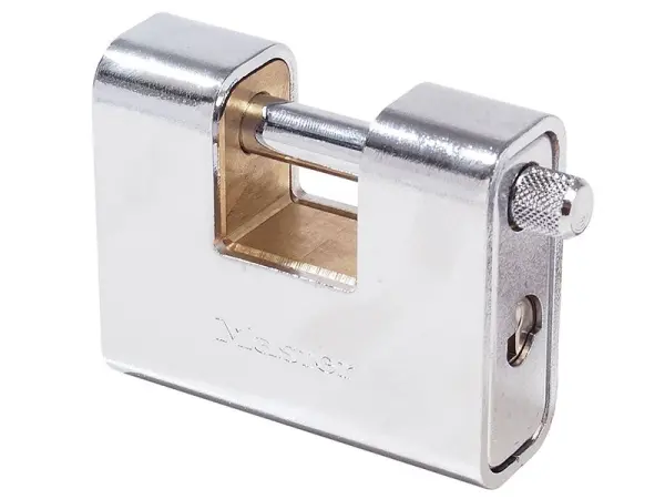 Master Lock Armoured Shutter Padlock, Zinc, 80mm