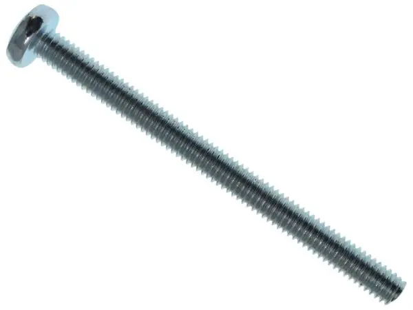 METALMATE M4 x 50mm Machine Screw, Zinc Plated, Box of 25