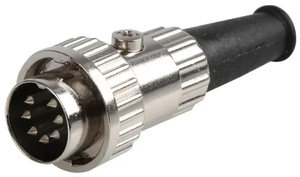 PREHKEYTEC Spinotto DIN a 7 Punti, Montaggio su Cavo, Connessione a Saldare