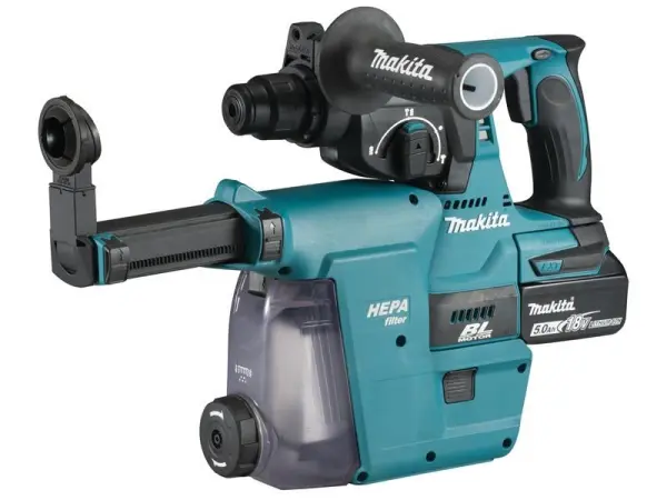 Makita DHR242RTJW SDS Plus Hamerboor 18V met Afzuiger & Accu
