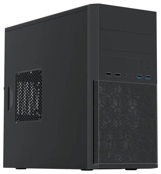 VIDA Corporate Micro ATX PC Tower Case with 500W PSU, Black