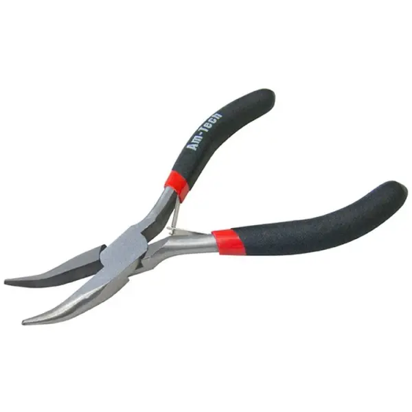 Amtech Mini Bent Nose Plier With Spring, 155mm