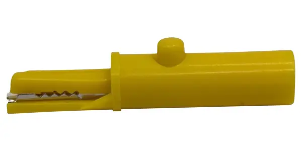 Mueller Electric Fully Insulated Crocodile Clip, 30V AC, 60V DC, 19A - Yellow