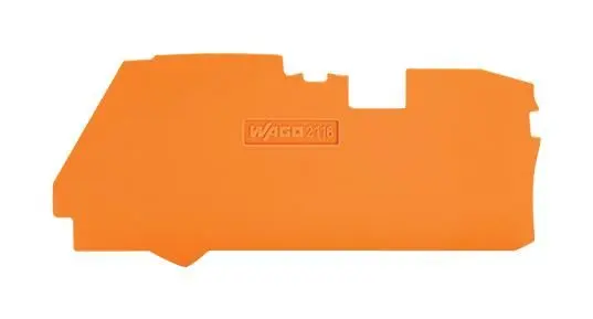 WAGO Placa de extremo e intermedia 2116-1292, 1mm, naranja
