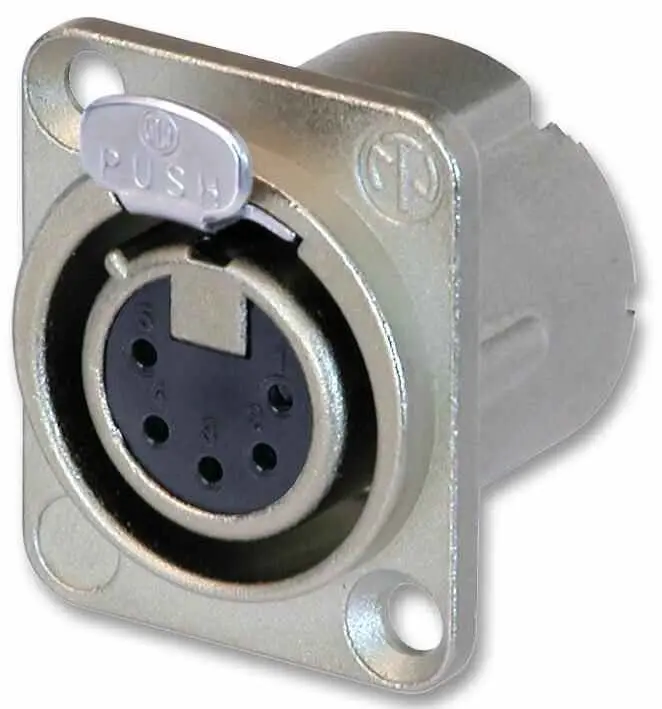 Neutrik NC5FD-LX 5-Pole XLR Socket, Nickel Housing