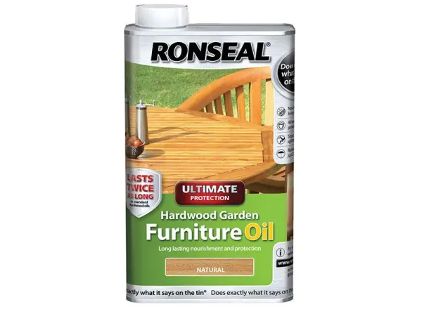 Ronseal Hardwood Garden Furniture Oil, Clear, 500ml