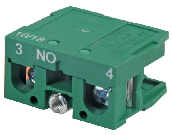 RAAS SPST N/O Contact Block, 10A, 240V, 22mm
