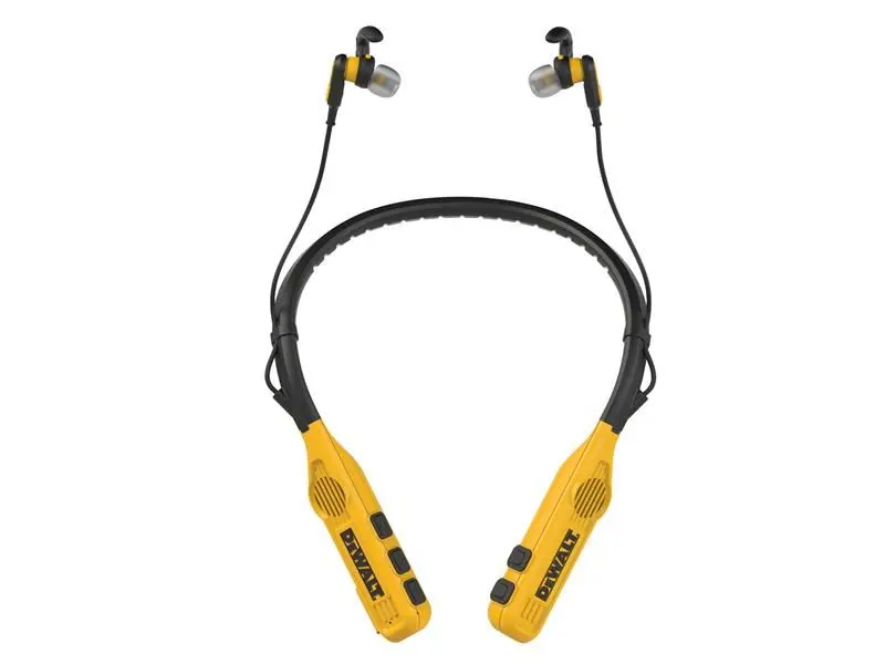 DEWALT Cuffie Neckband Jobsite Pro Max con Bluetooth e Altoparlanti