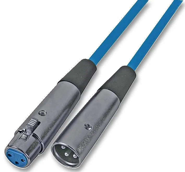 SOUNDLAB Cable de Audio XLR Macho-Hembra 3 Pines, 1m, Azul
