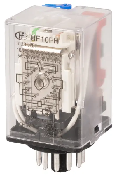 HONGFA - 3 Pole Miniature High Power Relay, 3CO, 10A, 12V DC - 12V