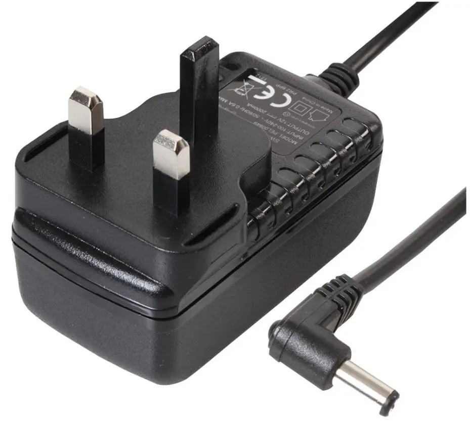 PRO ELEC 12V 2A 24W Plug-In Power Supply with 2.5mm Right-Angle Plug
