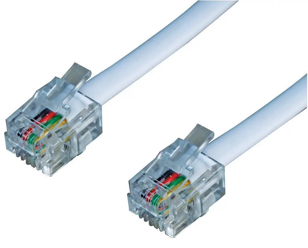 Pro Signal Câble téléphonique RJ11 vers RJ11, 10m, Blanc