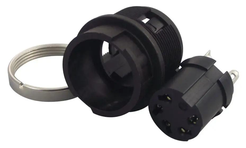 BINDER Clavija de Panel Montaje 5 Vías, Nylon, Plateado