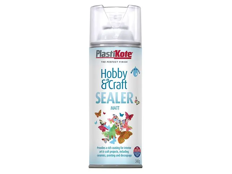 PlastiKote Hobby & Craft Sealer Spray, Clear Matt, 400ml