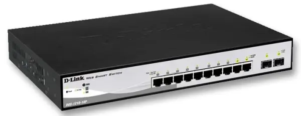 D-LINK - Lascthionad Smart Lásaí 10-Port Gigabit PoE, 8 bPort PoE