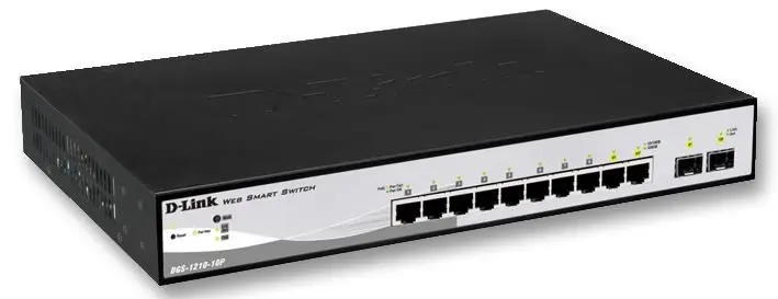 D-LINK Switch Gigabit 10 Puertos con PoE y Gestión Inteligente (8 Puertos PoE)