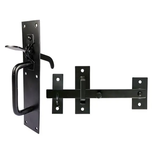 Timco Suffolk Latch, Medium Duty, Black, 205 x 45mm