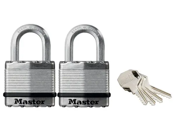 Master Lock 엑셀 라미네이트 강철 자물쇠 45mm - 2개 1키 동일