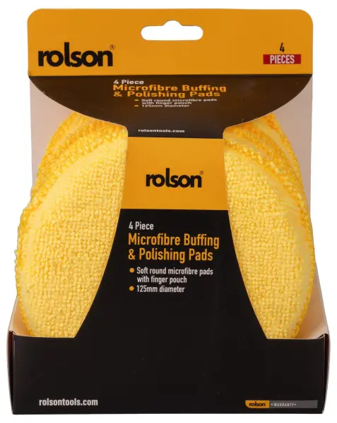 125mm Microfibre Buffing & Polishing Pads, 4 Piece