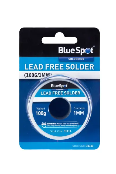 Blue Spot Tools Lead Free Solder, 100g, 1mm