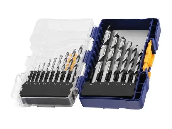 IRWIN HSS Pro Drill Bit Set, 15-Piece, High-Speed Steel