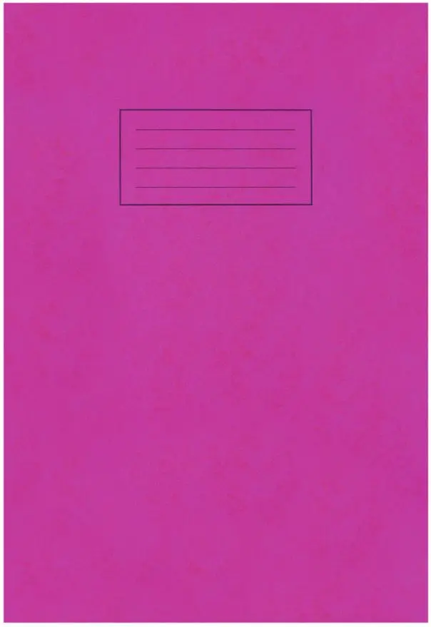Silvine A4 Lined Red Exercise Book, 80 Pages