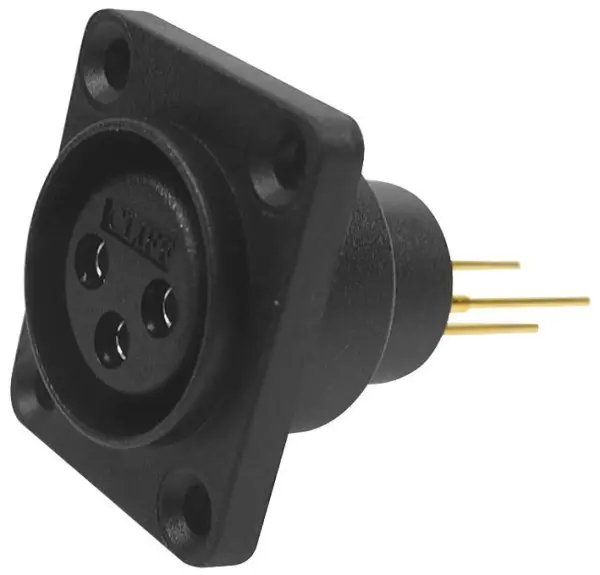 Cliff Electronic 3-Pin XLR Panel Mount Socket, Gold Plated, Airtight