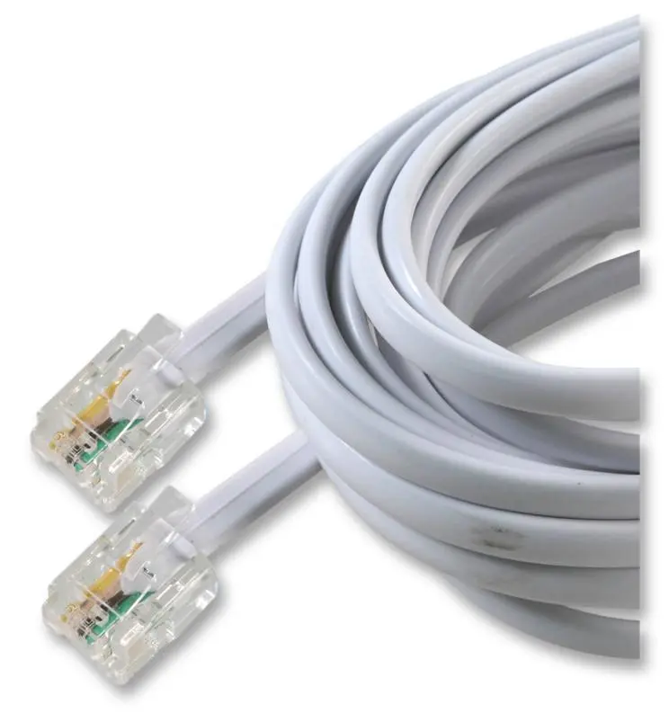PRO SIGNAL - RJ11 Stecker auf Stecker Verlängerungskabel für Breitband/ADSL, 15